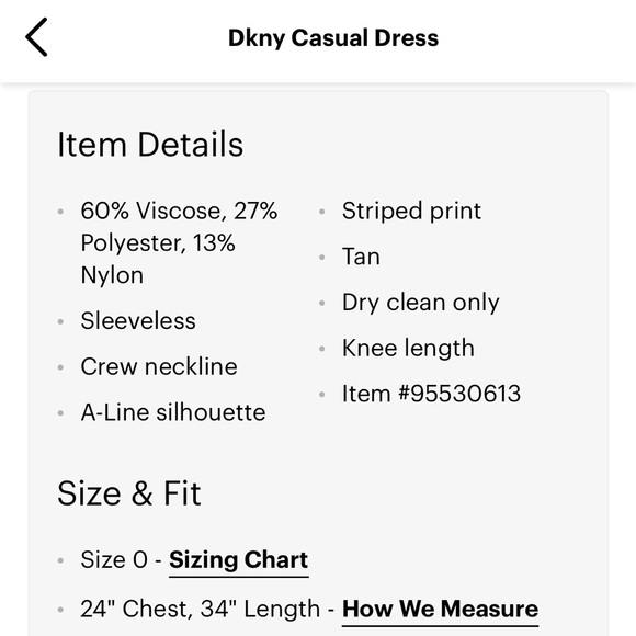 DKNY Striped Dress with Pockets - Picture 3 of 3